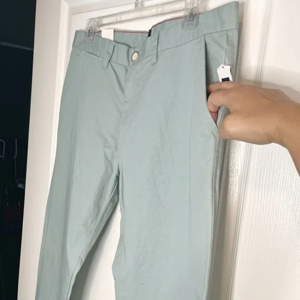 Gap Outlet NWT Slub High Rise Linen/Cotton Pocket Relaxed Fit Khaki Chino Pants